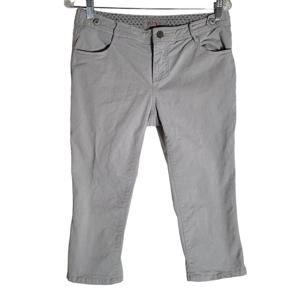 Gramicci Capri Pants Women's Size 6 Slim Light Khaki Tan Stretch‎ Flap Pockets